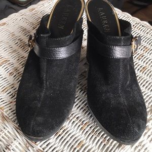 🚨B2G1 LAUREN RALPH LAUREN Black Suede Wedges